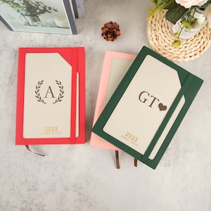 Personalised A5 2025 Diary Gift, 2025 Day a Page Diary 2025 Organiser, Gift for Her, Weekly Planner, Organiser, Monthly, Weekly Planner Book