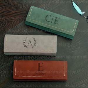 Custodia per occhiali personalizzata, porta occhiali da sole, custodia in pelle per occhiali, regali per la festa della mamma con incisione personalizzata per mamma, papà, lui, lei, uomo e donna