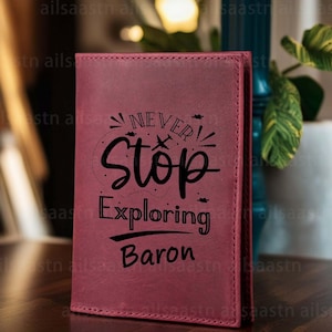 Leather AirTag Passport Holder, Personalized Leather Passport Cover, Custom Passport Case, Travel Documents Organizer Protector, Travel Gift
