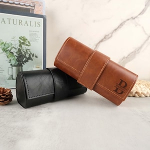 Gepersonaliseerde zonnebril leren doos, gegraveerde uniseks zonnebrildoos, herencadeau, bruidsjonkers cadeau, bruidsjonkers zonnebrillendoos, cadeau bruidegom