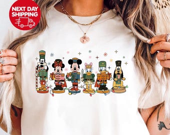 Mickey and Friends Nutcracker Shirt, Disney Mickey and friends xmas Light Sweatshirt, Mickey's Nutcracker, Disney Holiday Trip Shirt