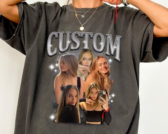 COMFORT COLORS Custom Bootleg Rap Tee, Retro 90s T-shirt, Custom Your Own Bootleg Idea Here, Insert Your Design, Gift For Valentine Couple