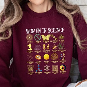 Woman In Science Sweatshirt, Science Shirt, trendy shirt, Preppy Aesthetic Shirt, Scientist Sweatshirts,Girl Scientist Shirt, Scientist Gift