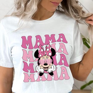 Disney Mama Shirt, Minnie Disney Mom Shirt, Minnie Mama Tee, Disney Mommy Birthday Shirt, Disney Family Trip Tee, Pink Minnie Shirt