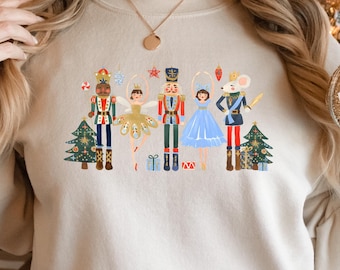Nutcracker Sweatshirt, Christmas Nutcracker Hoodie, Christmas Sweatshirt, Nutcracker Ballet Sweater, Christmas Party Sweater, Xmas Family Te