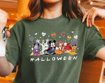 Comfort Colors® Mickey and Friends Halloween Shirt, Disney Halloween Shirt, Disneyland Costume Party Tee, Mickey and Minnie Halloween Shirt