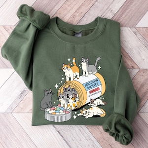 Antidepressant Cat Sweatshirt, Cat Mom Sweater, Funny Cat Shirt, Cat Lover Gift, Therapist Shirt, Cat Owner Gift, Mental Health Matter Shirt