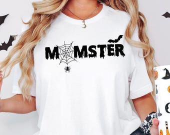 Comfort Colors® Momster Shirt, Halloween Mom Shirt, Cute Halloween Mommy Gift, Family Halloween Shirt, Mom Halloween Costume, Fall Graphic