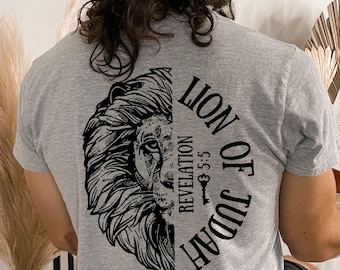 Lion of Judah T-Shirt, Jesus Loves You Shirt, Bible Verse Shirt, Faith Tees, Christian Quotes Tees, Christian Gift Ideas