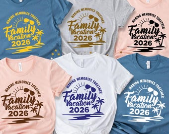 Family Vacation 2026 Shirts, Family Holiday Tshirt, Beach Squad Shirts, Travel Shirt, Summer Tee, Family Vacay Tshirt, Summer Vacation Tee