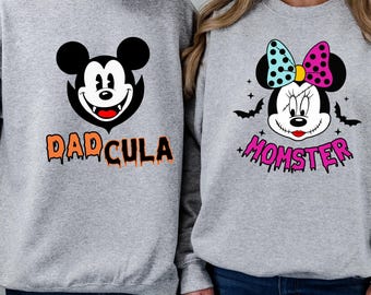 Momster and Dadcula Halloween Sweatshirts, Mom and Dad Halloween Gift, Couples Halloween Hoodie, Momster Sweatshirt, Dadcula Sweatshirt