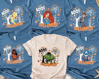 Disney All Characters Mickey and Friends Halloween Shirt, Mickey's Not So Scary Party Tee,Star Wars,Marvel,Toy Story Halloween,80+Characters
