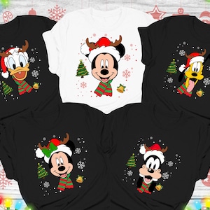 Disney Mickey and Friends Christmas Family Matching Shirt, All Characters Disneyland Xmas Tee, Family Christmas Matching Shirt, Disney Trip