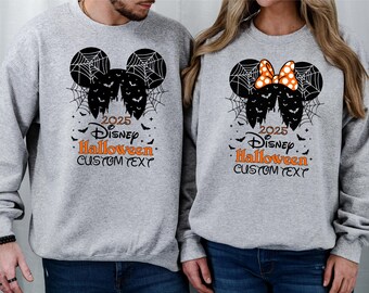 2025 Disney Halloween Custom Sweatshirt, Disney Sweatshirt, Halloween Matching Sweatshirts,Custom Disney Family Sweatshirt,Disneyland Hoodie