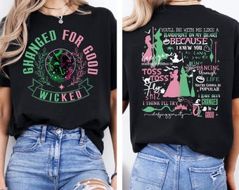 Wicked Change For Good Shirt, Defy Gravity Broomstick Magic Wand, Wizard Movie Fan Shirt, Wicked Musical Fan Gift, Wizard of Oz shirt