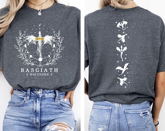 Basgiath War College 2-Sided Sweatshirt, Fourth Wing Comfort colors Shirt, Dragon Rider Shirt, Rebecca Yoros, Fourth Wing, Violet Sorrengail