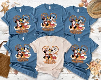 2025 Disney Mickey And Friends Thanksgiving Shirt,Thanksgiving Fall Trip,Disney Family Thanksgiving Matching Disney Gift Shirt,Disney Custom