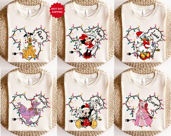 Christmas Custom Disney All Characters Shirts, Personalized 2025 Disney Christmas Shirt, Matching Family Christmas Tees, Holiday Disney Trip