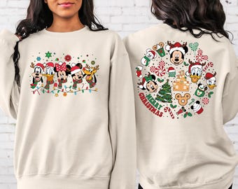 Mickey’s Very Merry Christmas Sweatshirt, Disney Xmas Party T-Shirt, Disneyland Family Holiday Hoodie, Mickey And Friends Christmas Tees