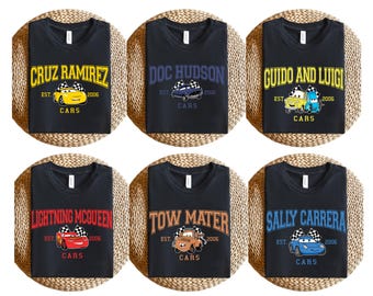 Disney Cars Shirt, Pixar Lightening McQueen Shirt, Cars Sally Shirt, Disney Family Trip 2025 Shirt, Disneyland Vacation Tee, Pixar Mater Tee