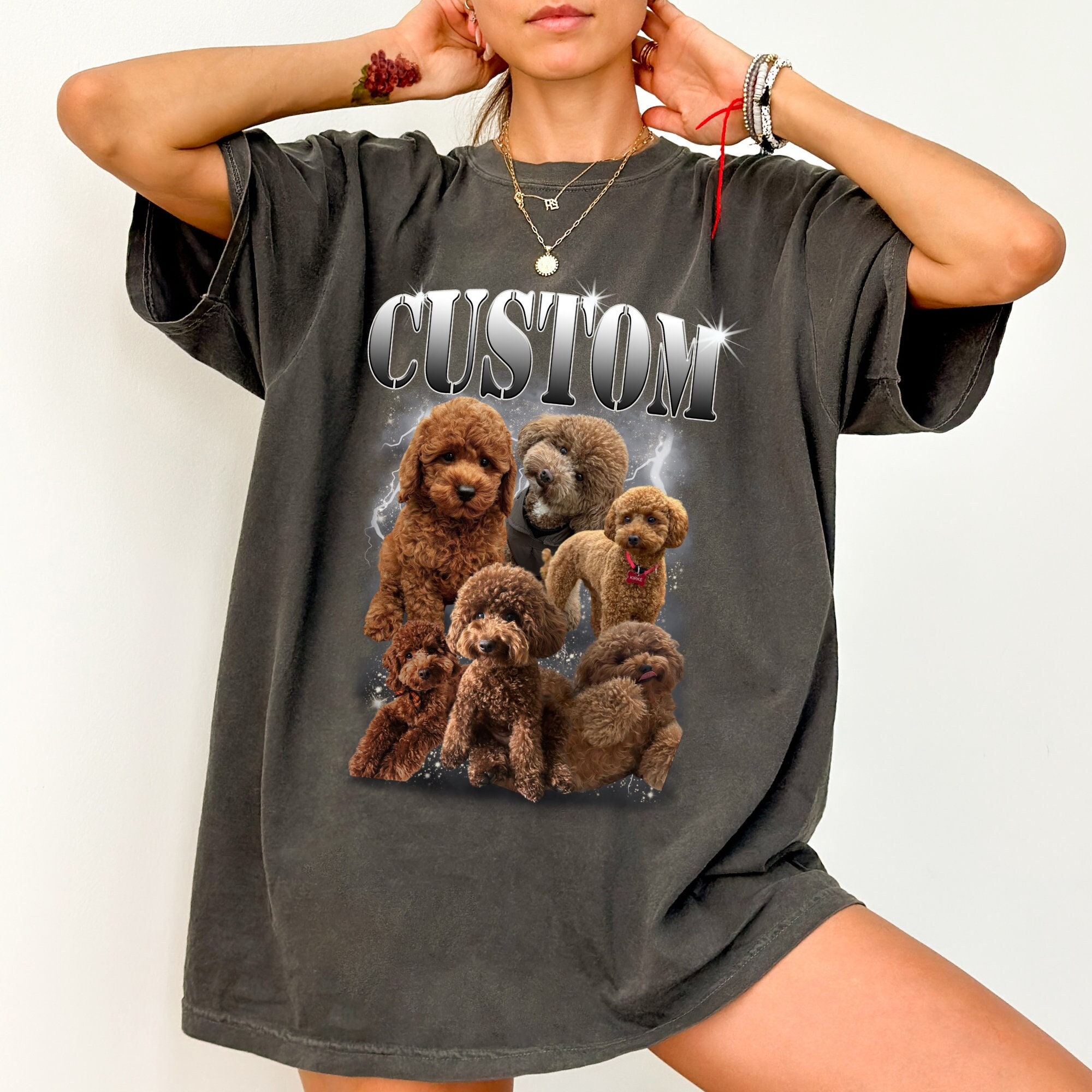 Comfort Colors® Custom Bootleg Rap PET Shirt, Custom Pet, Custom Retro Graphic 90s Tshirt, Dog Bootleg Shirt, Your Own Bootleg Your Design