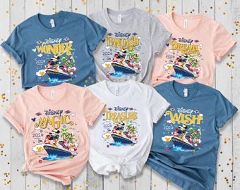 Disney Cruise Line Shirts, Disney Cruise 2026 Family Vacation Shirt, Family Matching Cruise Shirts, Disney Magic, Dream, Fantasy, Wish Shirt