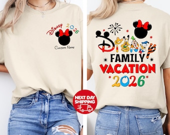 Disney 2026 Family Vacation Shirts, Mickey Castle 2026 Shirts, Disneyland Family Trip Shirt, Custom Mickey Trip Shirt