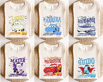 Retro Cars Movie Characters Halloween Shirt, Cars Movie Halloween Shirt, Disney Halloween Shirt, Halloween Party Shirt,Disney Halloween Trip