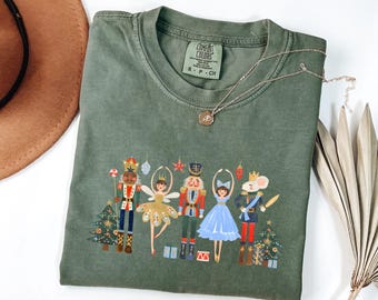 Comfort Colors® Christmas Nutcracker T-Shirt, Sugar Plum Fairy T-Shirt, Christmas Shirt For kids, Woman Christmas Shirt, Cute Christmas Gift