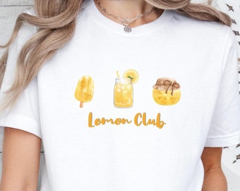 Camiseta Lemon Club, Amante del limón, Camisa de verano, Regalo de cumpleaños