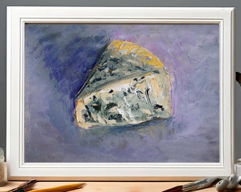 Peinture à l'huile de fromage texturé : art culinaire dans des tons dorés