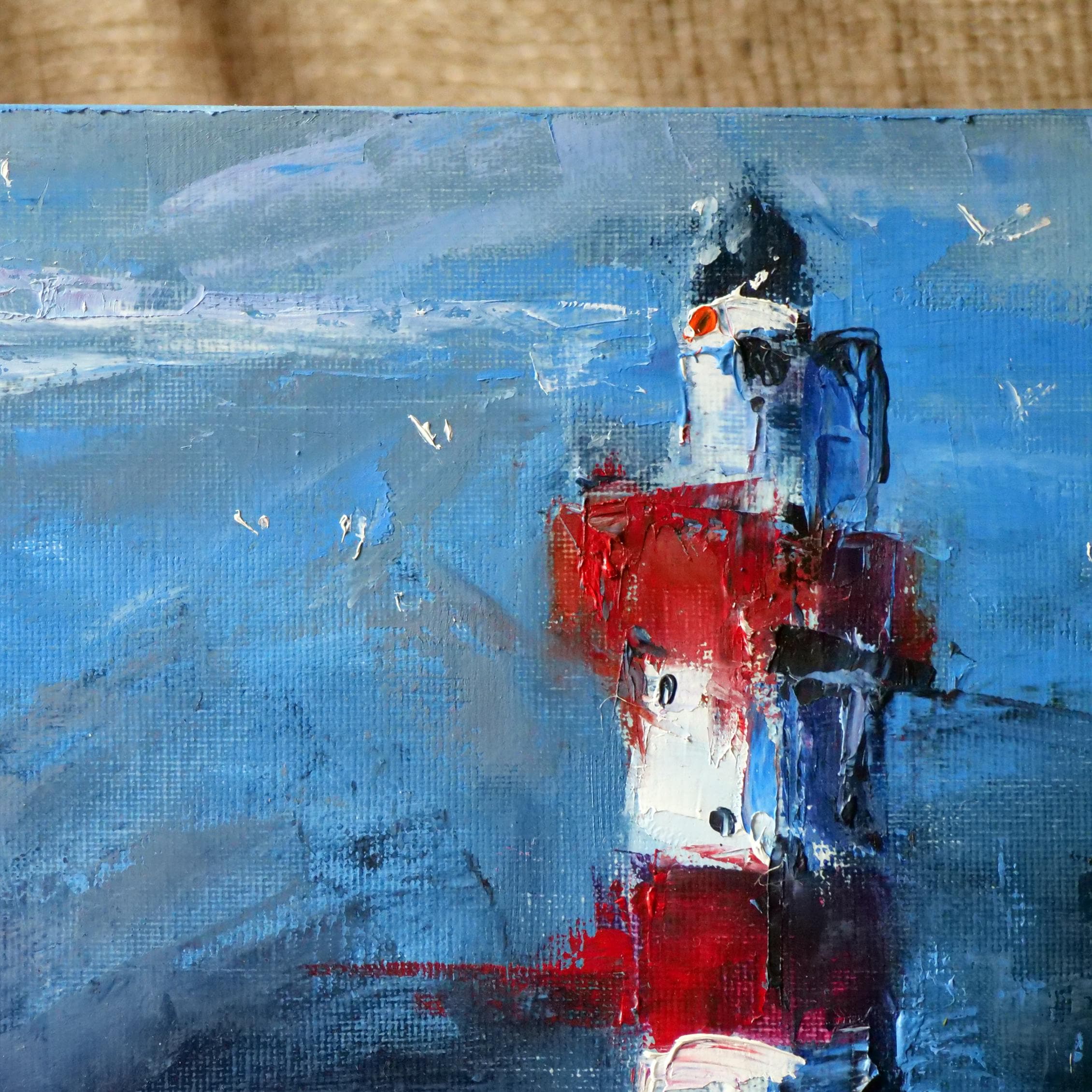 灯台の油彩画。油絵。キャンバスボード 灯台の油彩画。油絵。キャンバスボード 【公式通販】