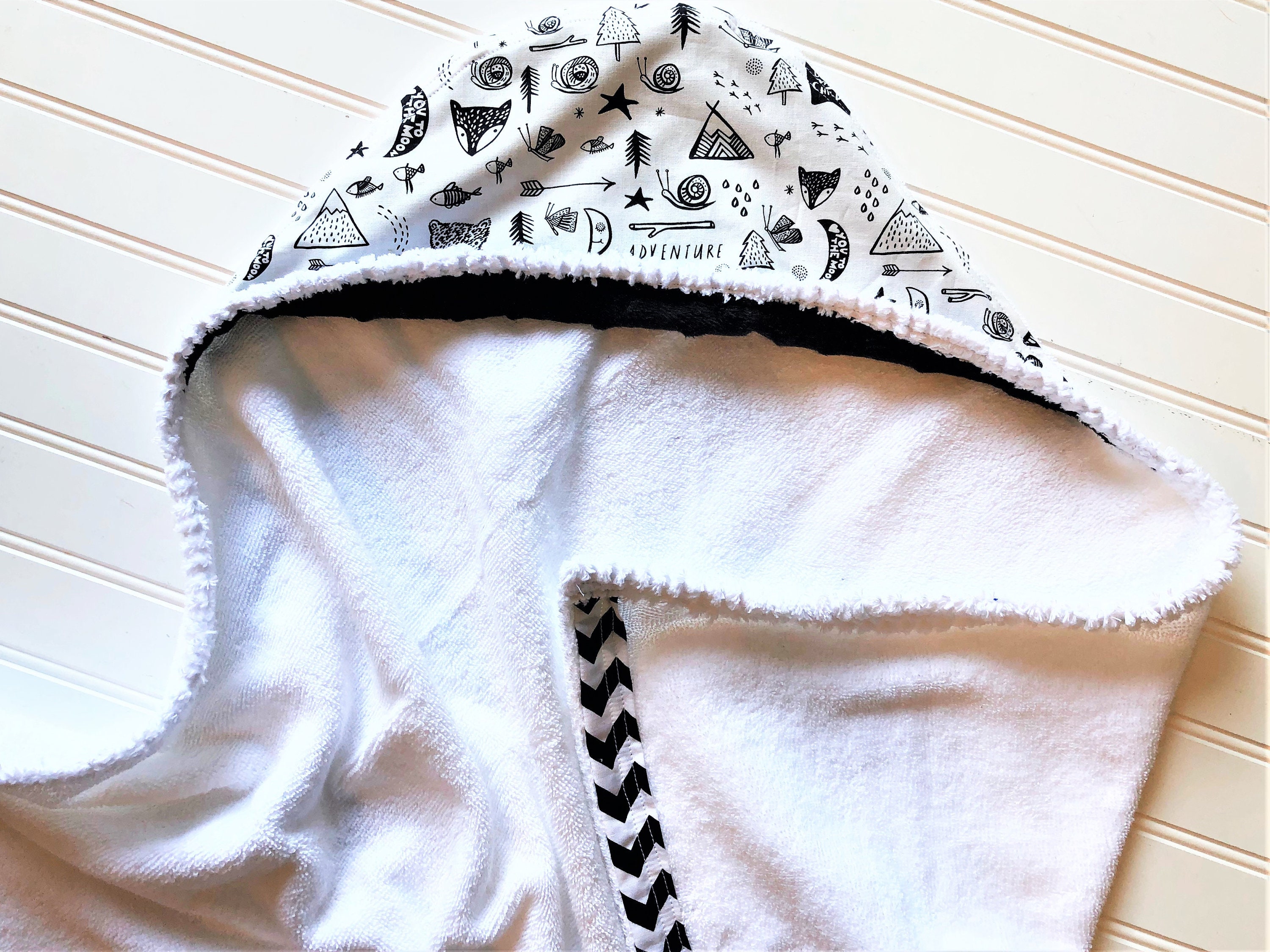 Stars Snuggle Robe Embroidered Personalised Hooded Baby Towel
