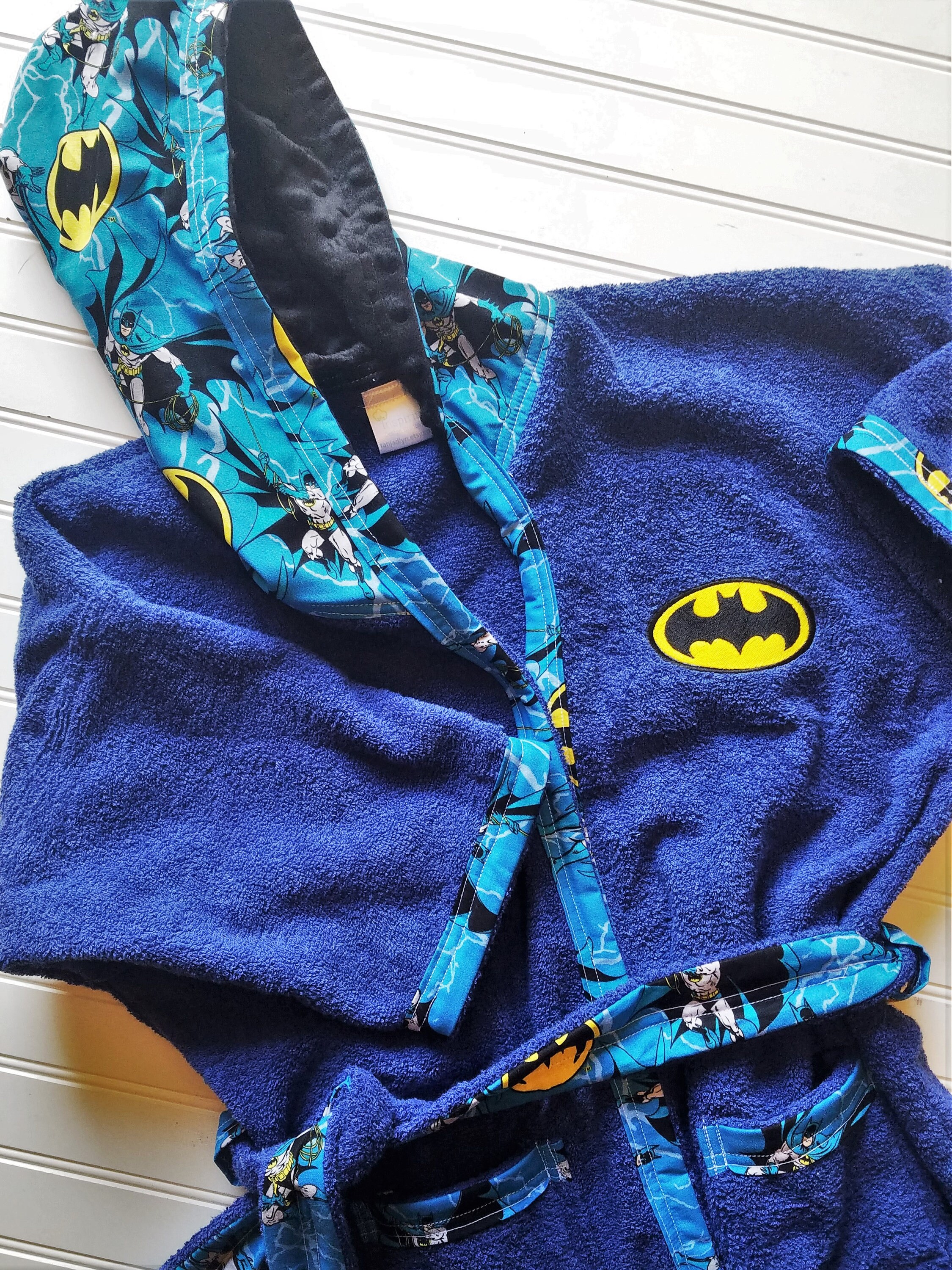 PersonalizedBoysBathRobesBathrobesSuperHeroKidsBatman Etsy