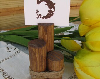 Rustic Wood Table Number Holder - Table Card Holder - Item 1590