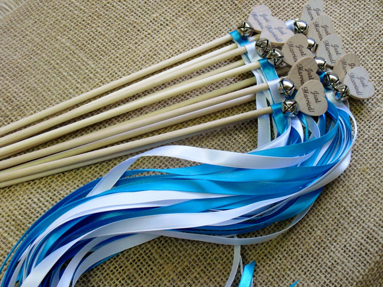 Wedding Wands SET OF 10 Just Married Wedding Wands for Bride Etsy