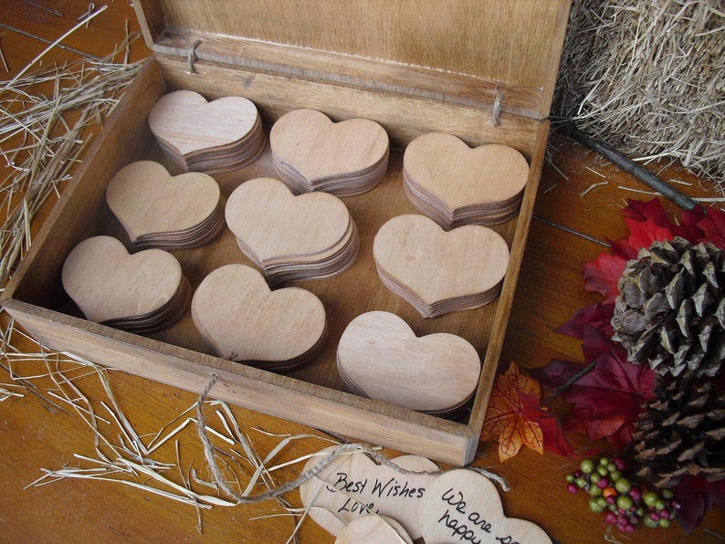 Wedding Guest Book Alternative Rustic Wood Personalized Engraved Set for 100 guests Item 1353 image 5