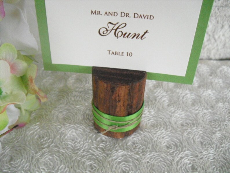 Escort Card Holders SET OF 10 Rustic Wood Place Card Etsy