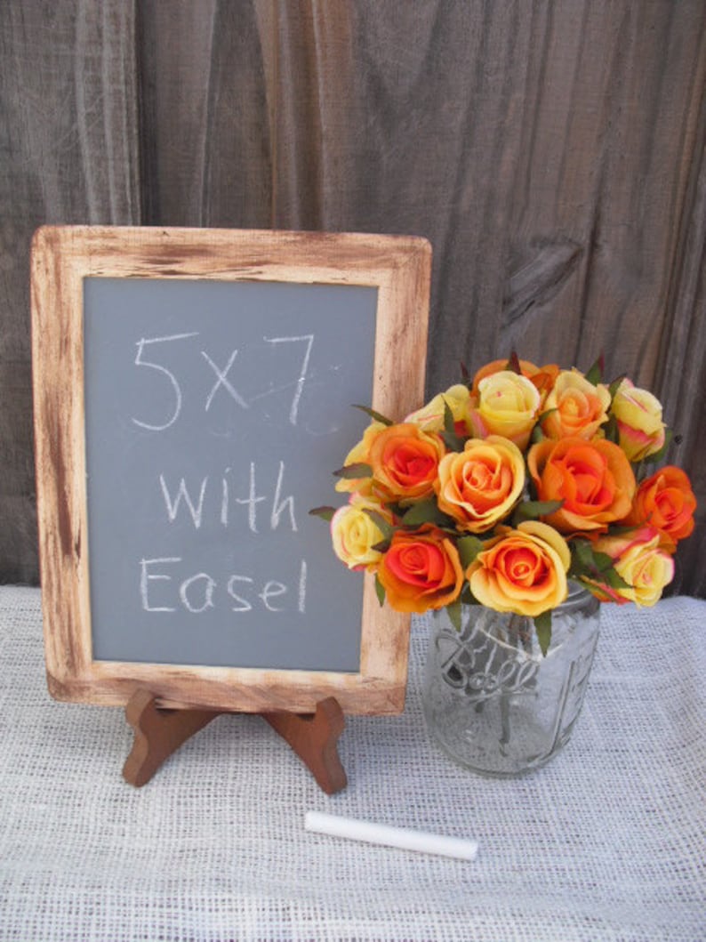 Chalkboard With Easel Rustic Distressed for Sign Table Number Etsy