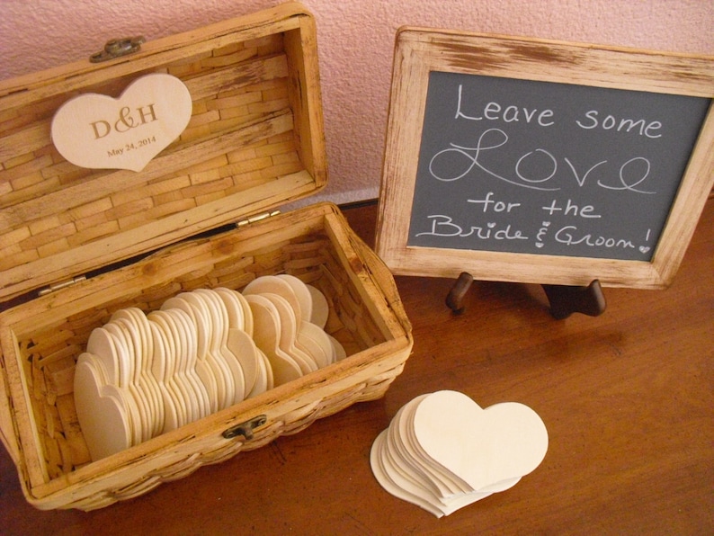 Wedding Guest Book Alternative Rustic Engraved Set With Etsy