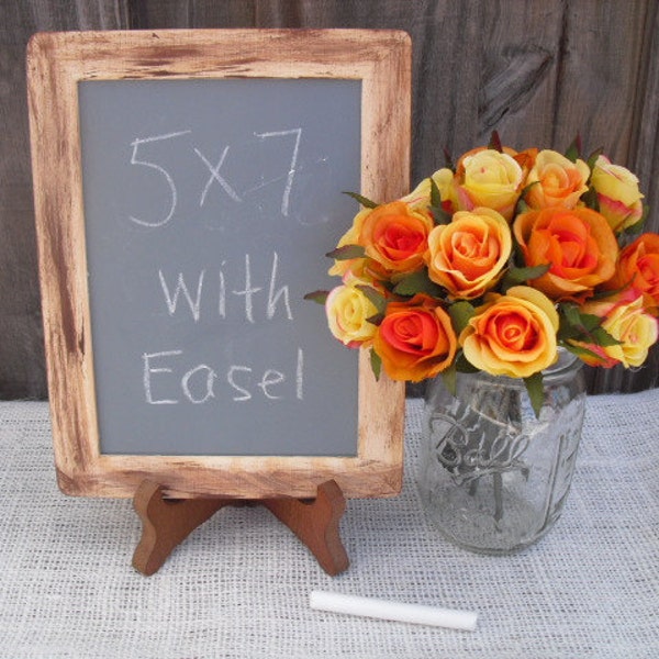Chalkboard with Easel Rustic Distressed for Sign, Table Number or Photo Prop - Item 1007