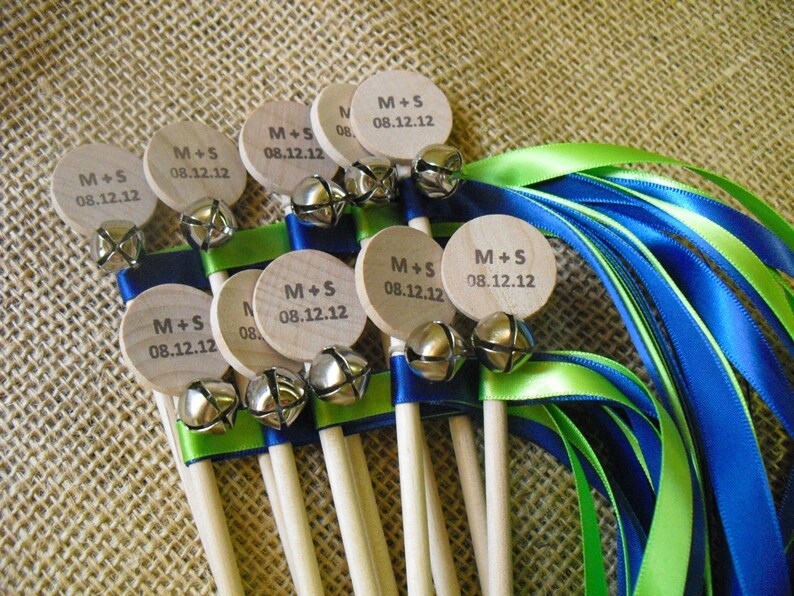 Wedding Wands SET OF 10 Personalized Wedding Wands for Bride Etsy