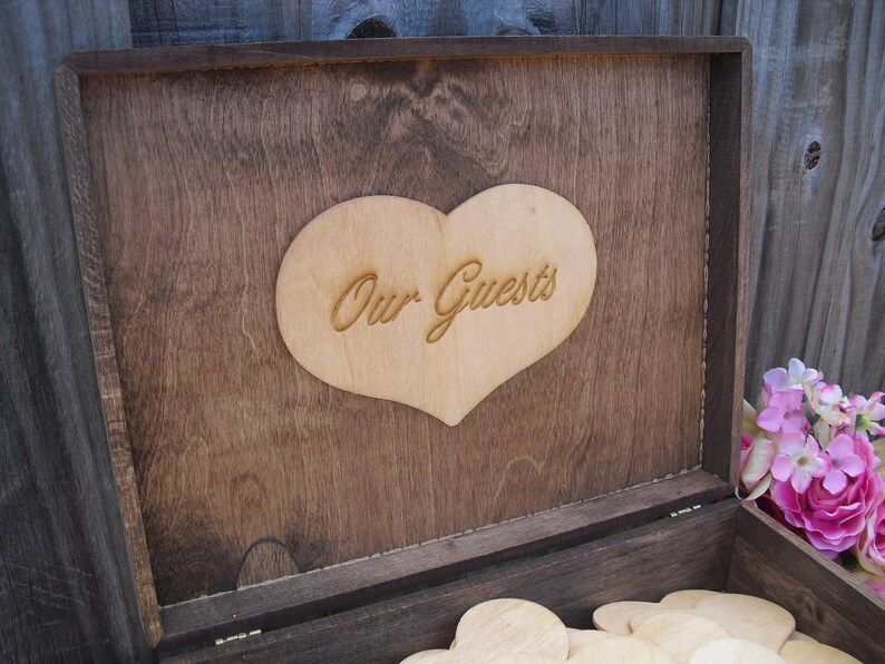 GUEST BOOK Rustic Wedding Wood Personalized Engraved Etsy