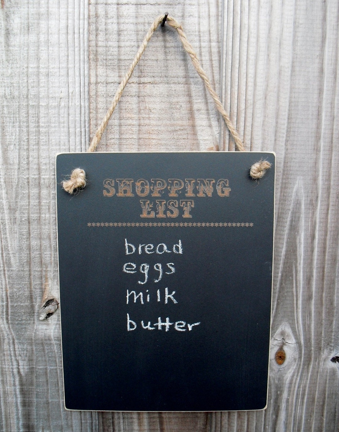 Chalkboard Hanging Shopping List Blackboard Item H1506 Etsy