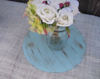 Shabby Chic Round Wood Centerpiece Bases (You Choose Color) - Item 1153