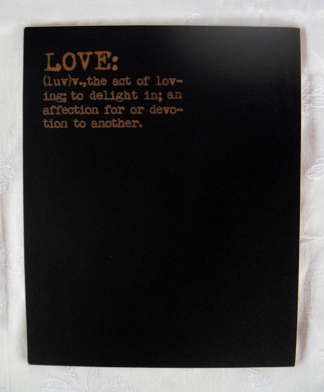 Frameless Wedding Chalkboard Love Defined Item 1489 | Etsy