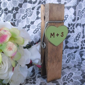 Personalized Jumbo Clothespin Rustic Table Number Holders Item 1366 image 2