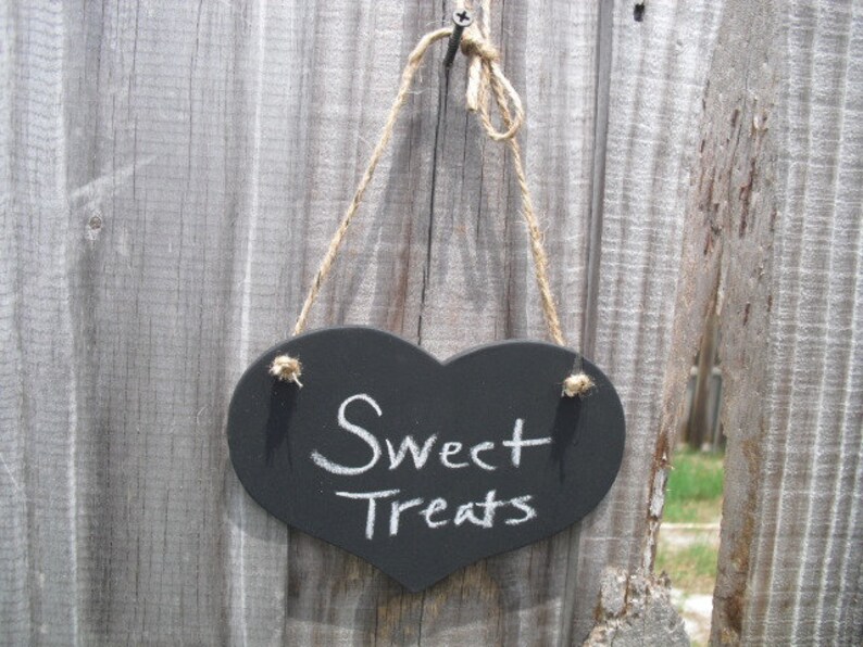 Chalkboard Heart ONE MEDIUM Hanging Heart Chalkboard Sign Etsy