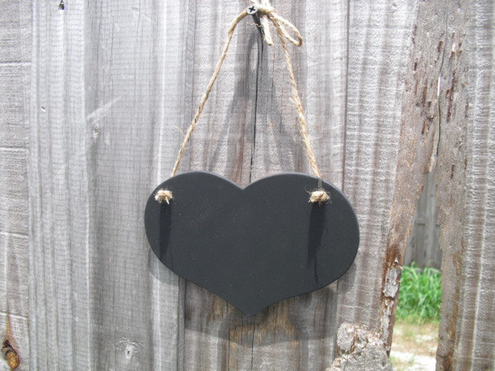 Chalkboard Heart ONE MEDIUM Hanging Heart Chalkboard Sign Etsy