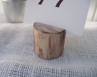 Table Number Holder - Rustic Barnwood Style Wood Table Number Holders - Item 1084